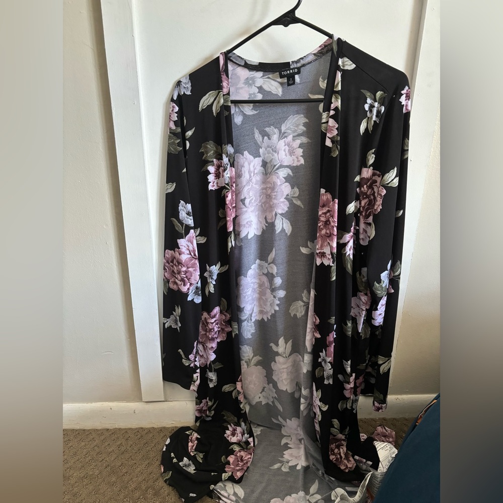 Torrid Floral Duster Cardigan - Picture 3 of 3